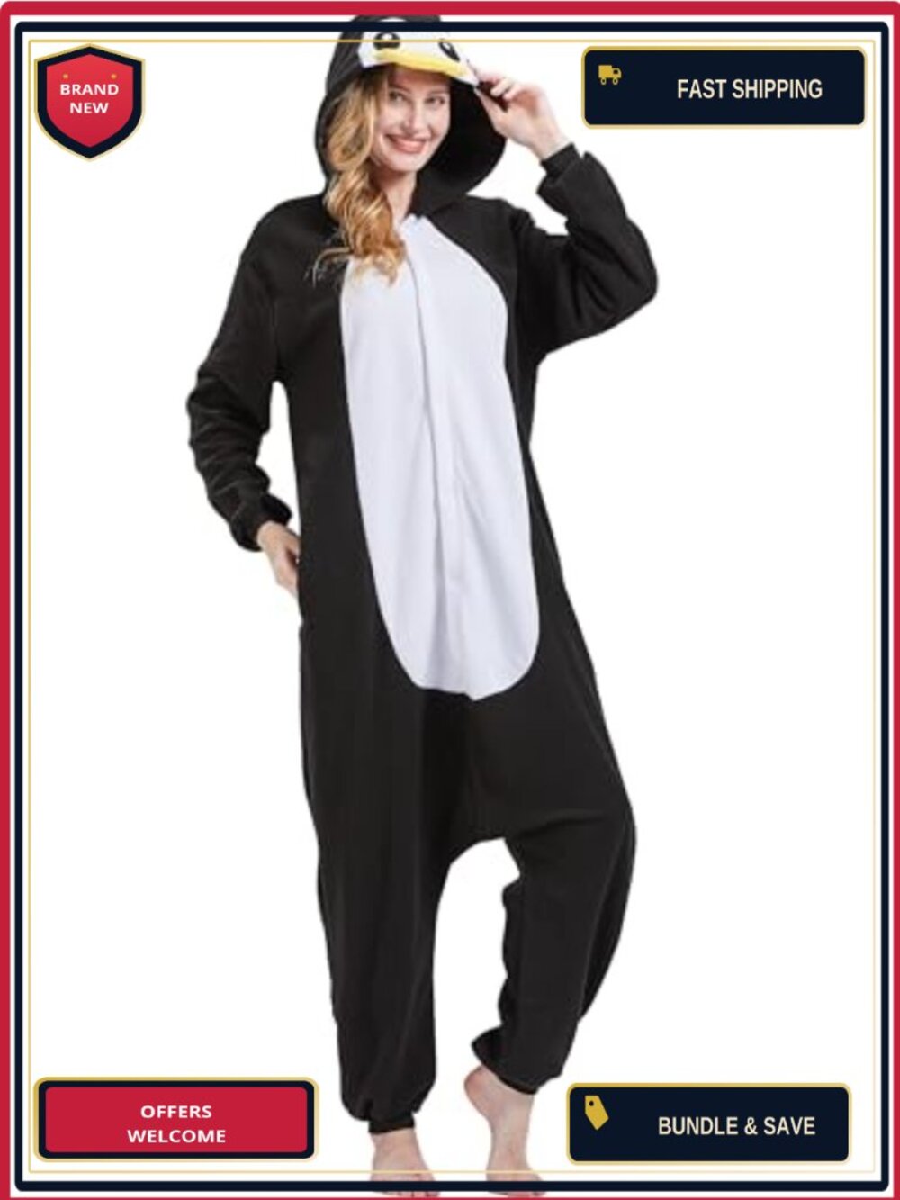 Unisex Adult One-Piece Pajamas Polar Fleece Animal Cosplay Sleepwear